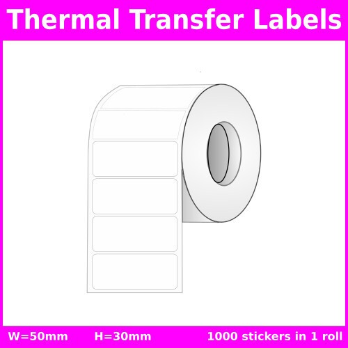 50mm [x] 30mm [x] 1000pcs - 1up - TT Sticker