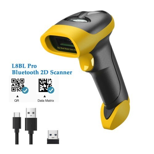 L8BL Blueooth Wireless 2D Barcode Scanner