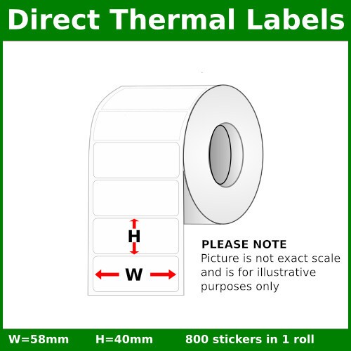 58mm [x] 40mm [x] 800pcs - 1up - DT Sticker