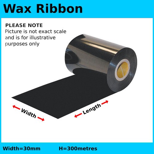 30mm [x] 300M Wax Ribbon