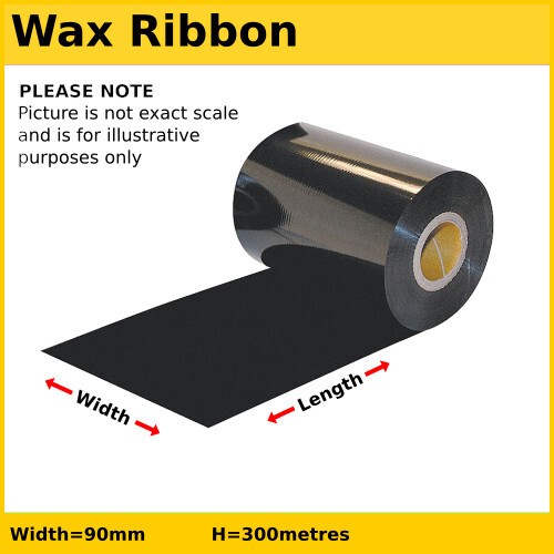 Premium Wax Resin Ribbon 90mm [x] 300M