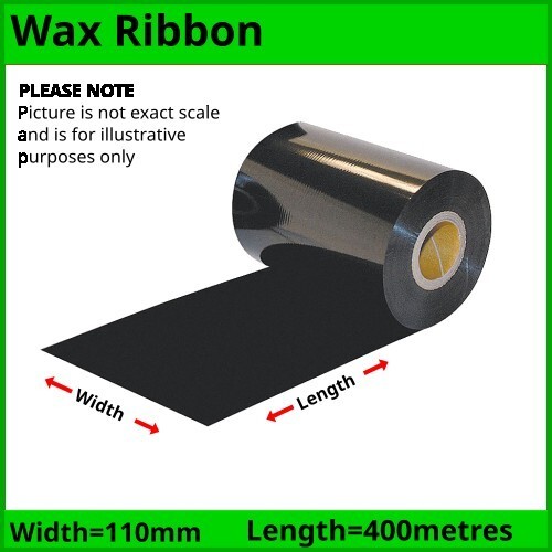 110mm [x] 400M Wax Ribbon