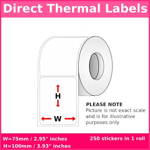 75mm [x] 100mm [x] 250pcs - 1up - DT Shipping Label