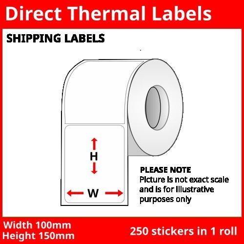 100mm [x] 150mm [x] 250pcs - 1up - DT Shipping Label